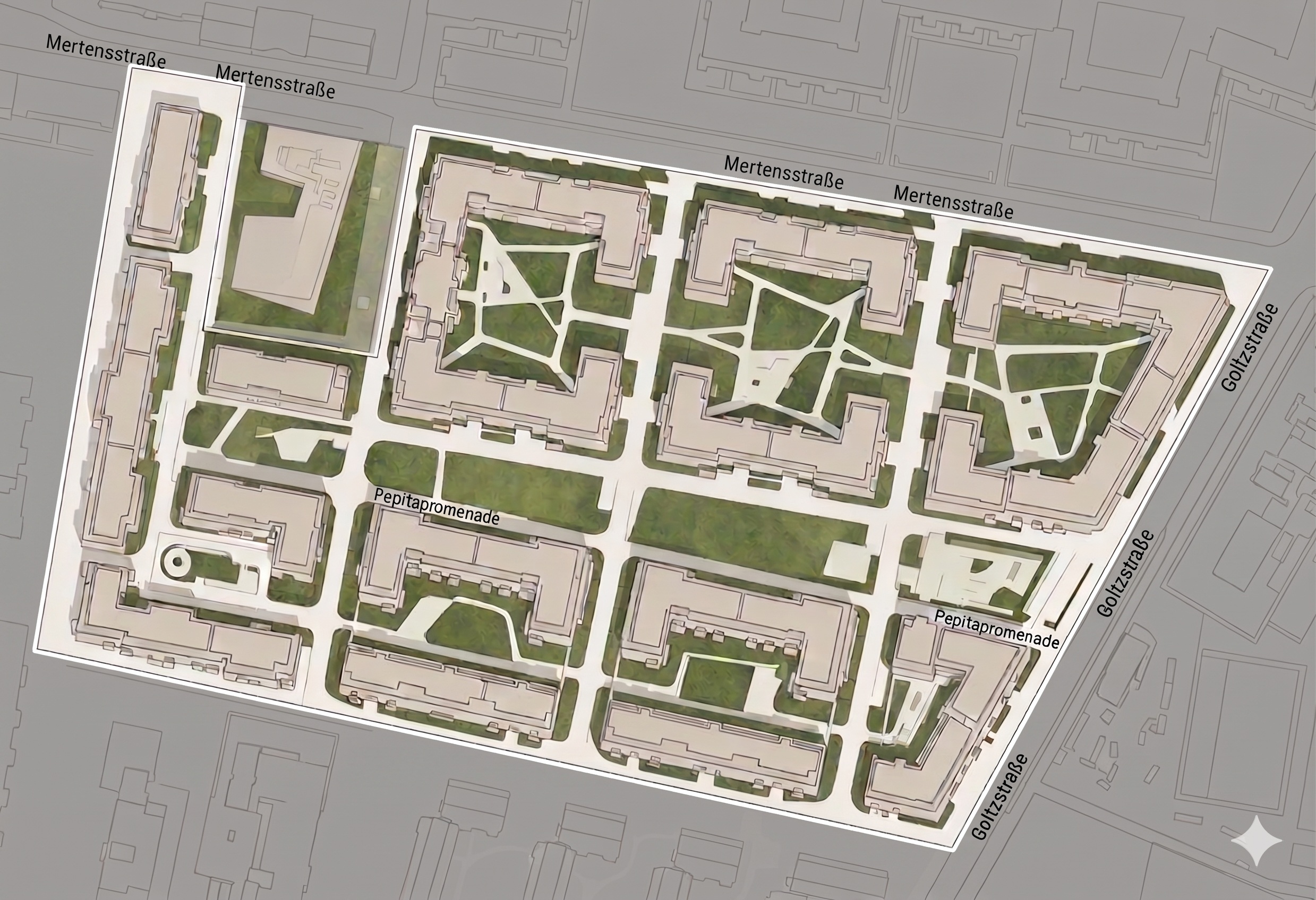 Lageplan Pepitahöfe
